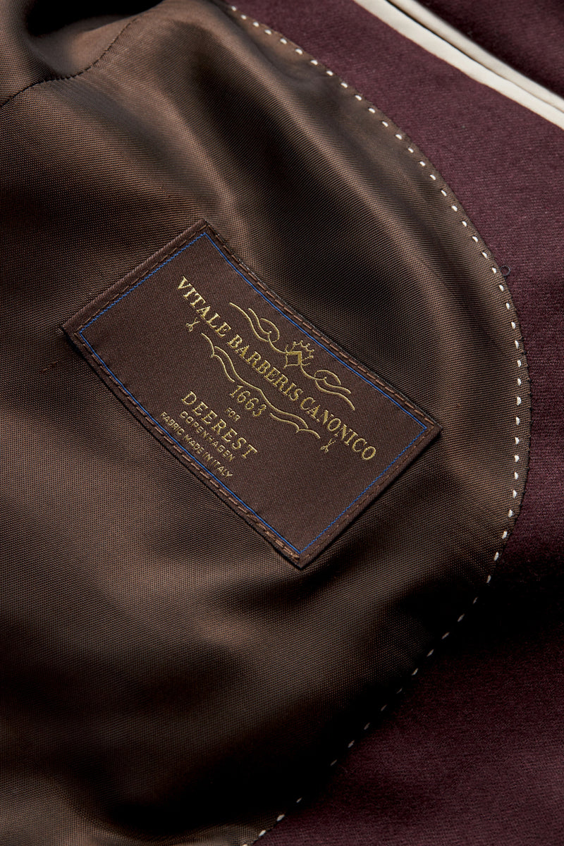 Bordeaux flannel jakke