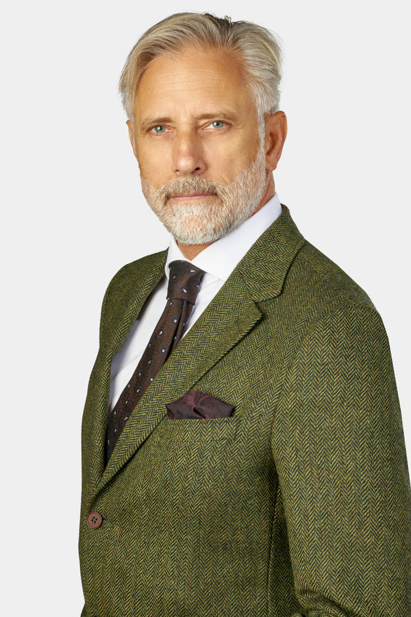Grønt tweed broken suit