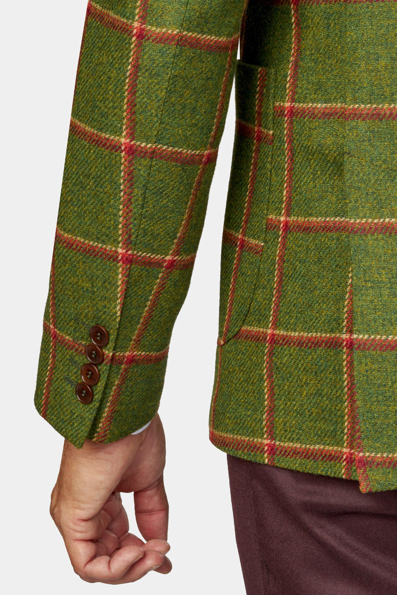 Grønt ternet tweed broken suit