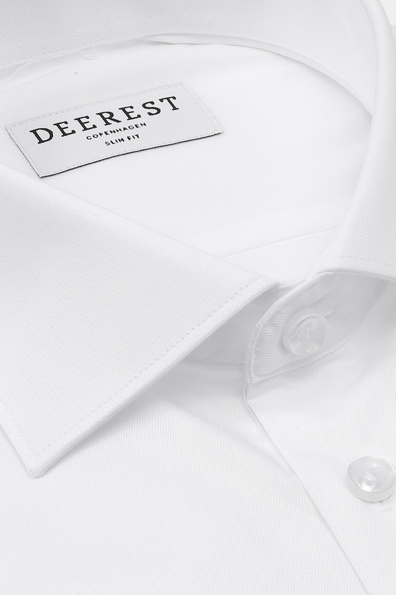 Hvid non-iron skjorte