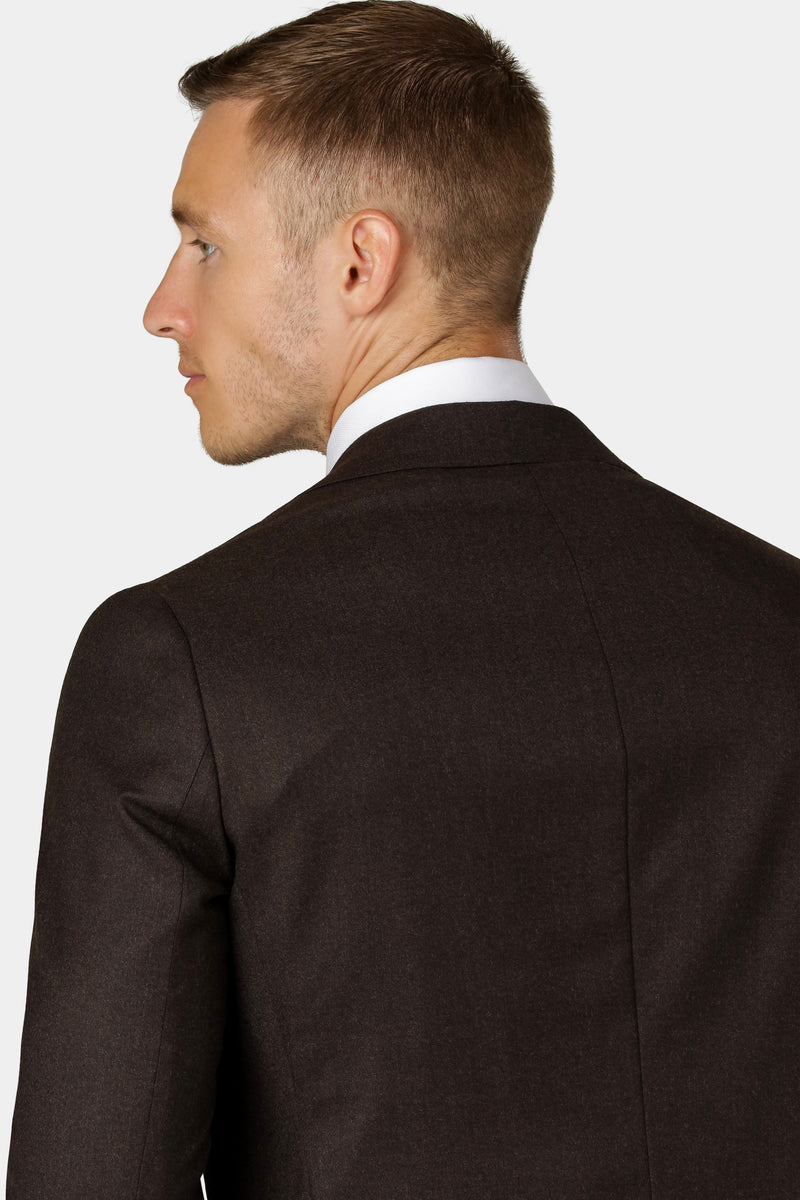 brunt flannel jakkesæt ryg
