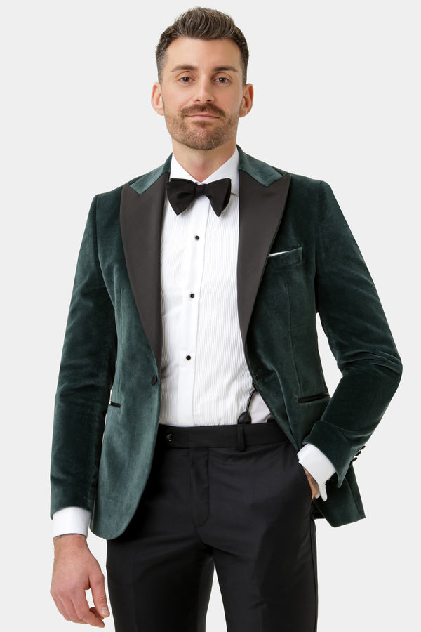 Grøn velour smoking jakke