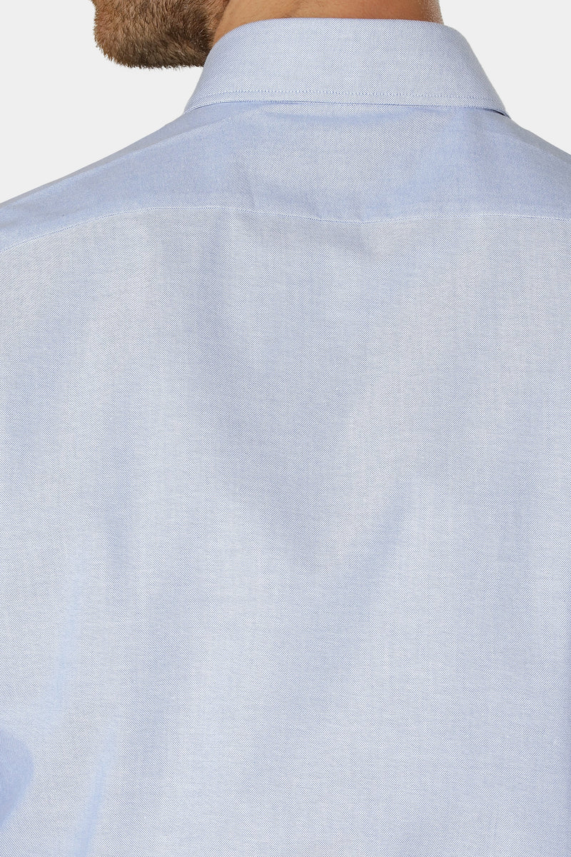 Lyseblå oxford button down skjorte